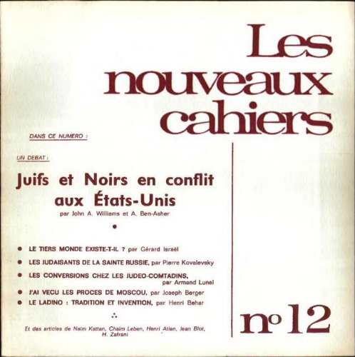 Les Nouveaux Cahiers N°012 (Hiver 1967-68)